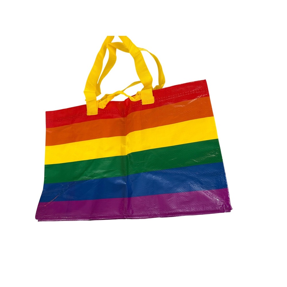 IKEA Storstomma Rainbow Pride Shopping Bag Reusable Tote Large Multi Color